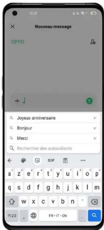 OPPO A15 - Emojis et autocollants de type - 1