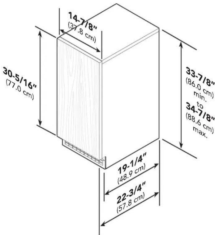 VIKING FGIM5151 - DIMENSIONS (CUSTOM PANEL) - 1