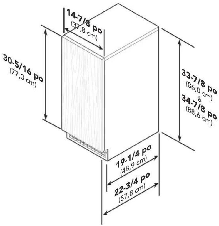 VIKING FGIM5151 - DIMENSIONS (PANNEAU SUR MESURE) - 1