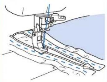 BROTHER PQ1500SL - Pied pour fermeture a glissiere invisible - 3