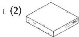 QSC SPA2200 - Deux amplifi cateurs, Rack 19" (avant ou arriere vers l'extérieur) - 1