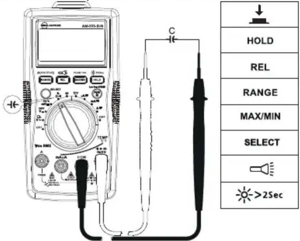 FLUKE AM555 - Measuring Capacitance - 1