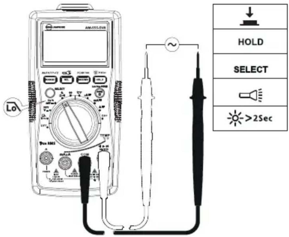 FLUKE AM555 - Medicina de tension CA con filtro de paso bajo: - 1