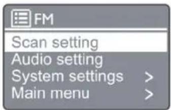 PHILIPS TAM2805 - Utilisation du menu en mode FM - 1