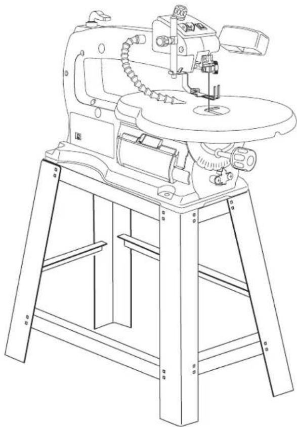 DREMEL 1680 - Colocación de la sierra de caladora en un juego de patas (disponible como accesorio) - 2