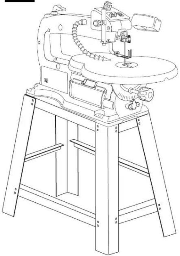 DREMEL 1680 - Attaching the Scroll Saw to Leg Set (Available as Accessory) - 2