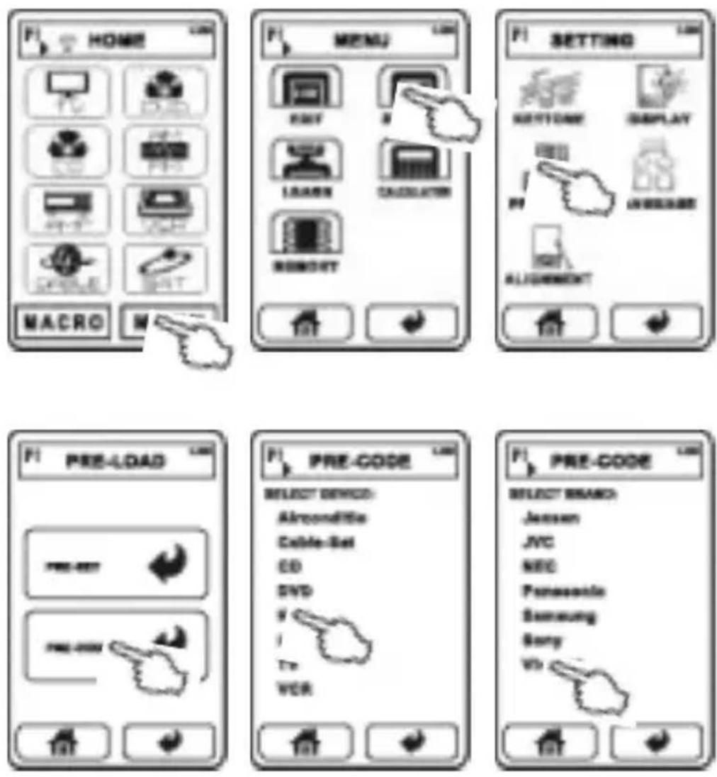VINCENT RC572 - Add new device controls from the internal database - 1