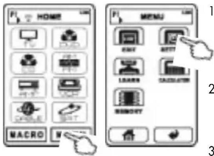 VINCENT RC572 - Calibrate the touchscreen - 1