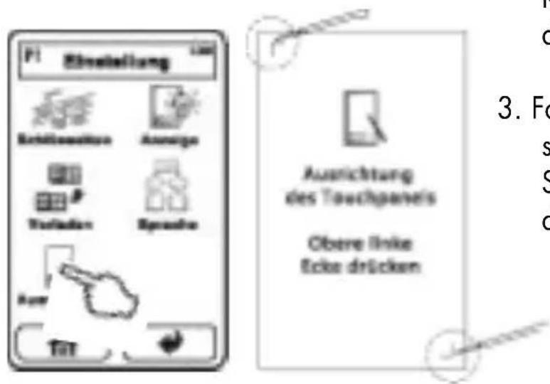 VINCENT RC572 - Touchscreen kalibrieren - 2