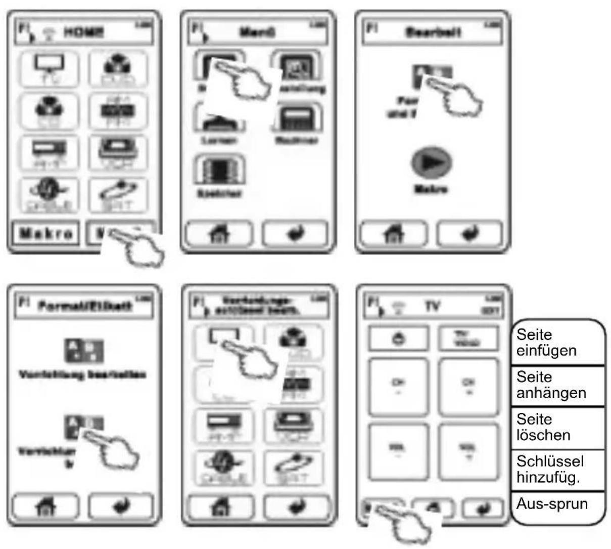 VINCENT RC572 - Bearbeiten des Funktionstasten-Seitenlayout - 1