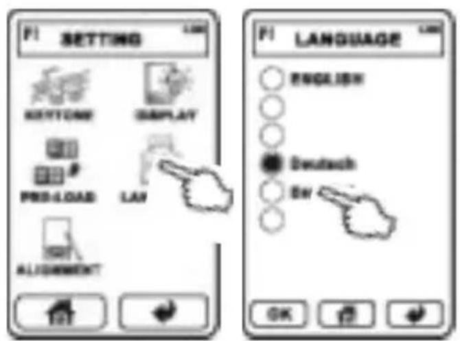 VINCENT RC572 - Set the display text language - 2