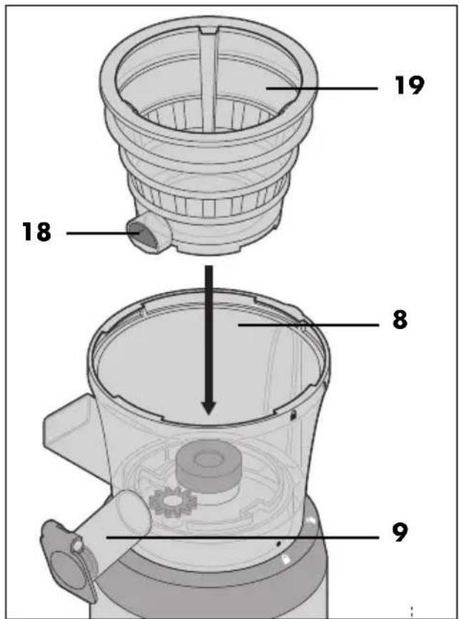 SILVERCREST SSJ 300 A2 - Insert the sorbet assembly - 1