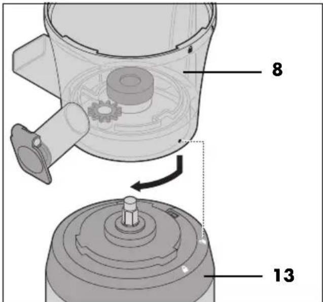 SILVERCREST SSJ 300 A2 - Mount the working container 8 - 1