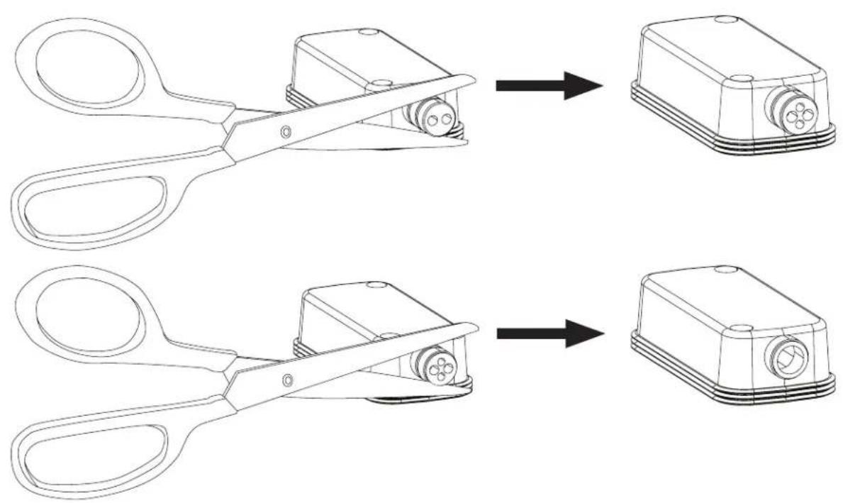 BOSE FreeSpace FS4CE - Preparing the Weather-resistant Input Cover - 1