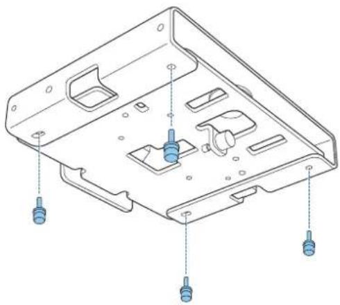EPSON ELPMB60 - Instalar a placa do suporte para montagem no teto/suporte para solo - 3