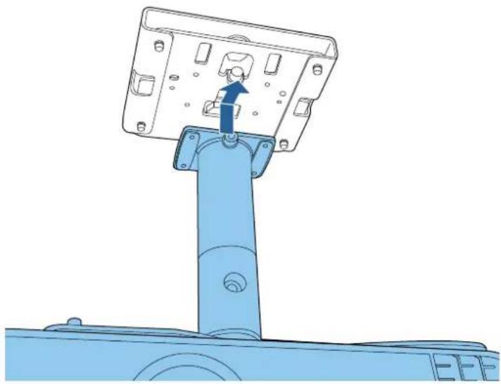 EPSON ELPMB60 - Stecken Sie die Armeinheit in die bereitgestellte Lücke in Platte B von Deckenhalterung/Bodenständer. - 1