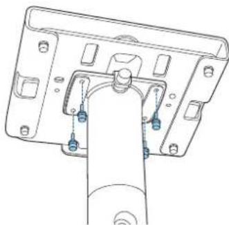 EPSON ELPMB60 - Ziehen Sie die mitgelieferten Schrauben (M4 x 14 mm, 4 Stück) mit einem Sechskantschlüssel (M4-Kugelpunkt) fest, um die Armeinheit zu sichern. - 1