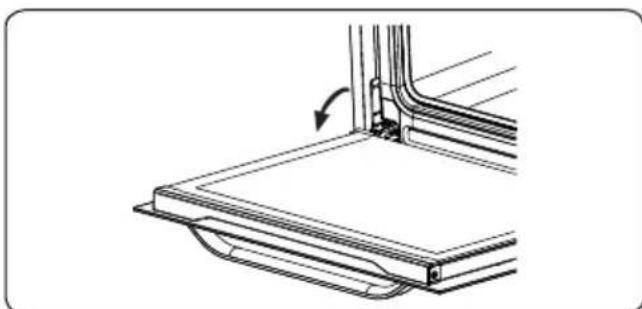VESTEL VEB34106 - Démontage de la porte du four - 1