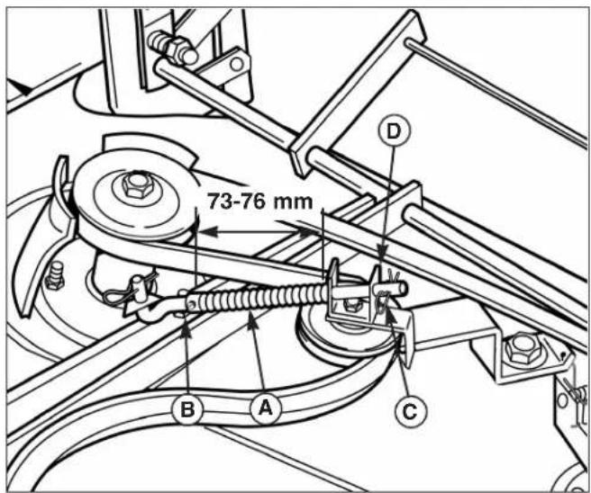VIKING MT 820 - Réglage de l'embrayage de la PdF. - 1