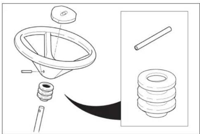 VIKING MT 820 - FITTING THE STEERING WHEEL - 1