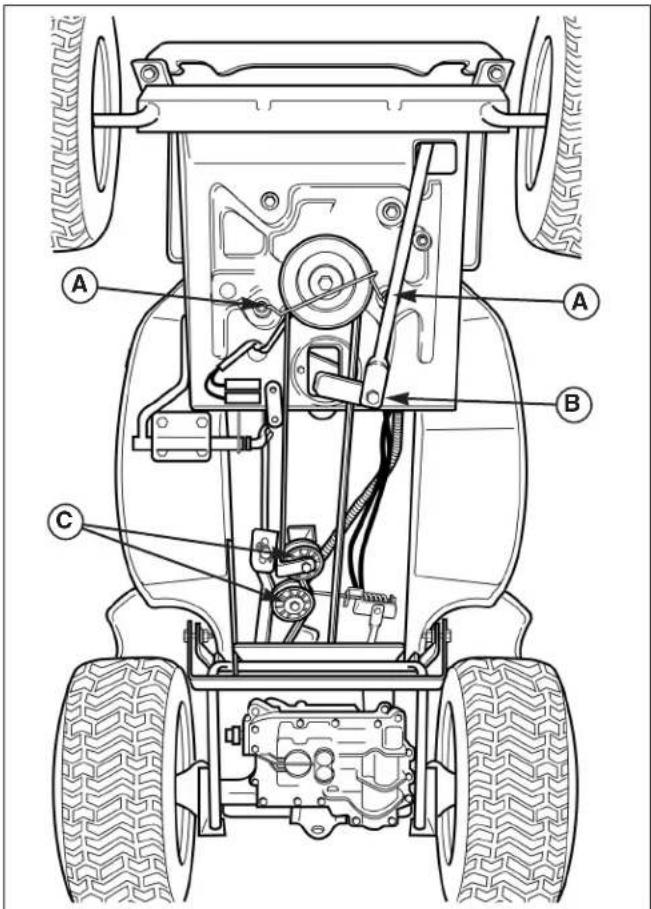 VIKING MT 820 - REEMPLACEMENT DE LA COURROIE DE COMMANDE DU TRACTEUR - 3