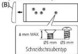 JVC KDX38MDBT - Installieren der Einheit (ohne die Einbauhalterung) - 1