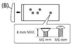 (B) 8 mm MAX. MS mm MS mm