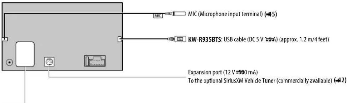 JVC KWX830BT - Connecting external components - 1