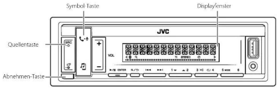 JVC KDX362BT - Frontblende - 1