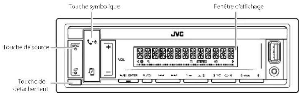 JVC KDX362BT - Façade - 1