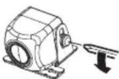 JVC KVCM30 - Installazione della telecamera/ regolazione dell'angolazione - 1