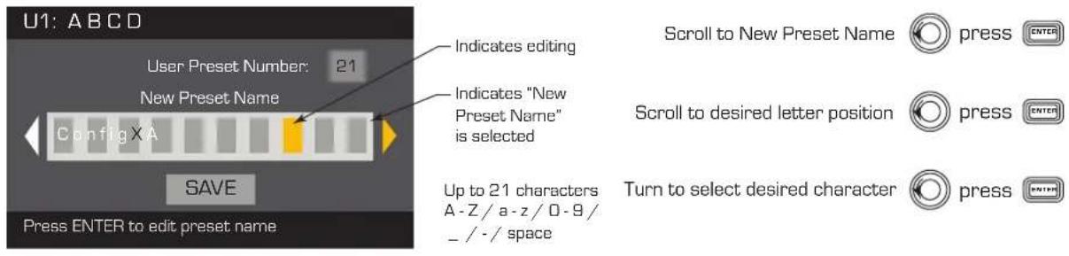 QSC CXD4.2 - Step 2 - Name the Preset - 1