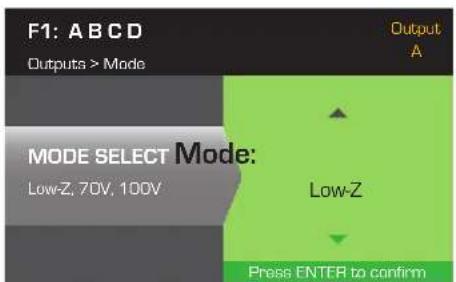QSC CXD4.2 - Selección del modo - 1