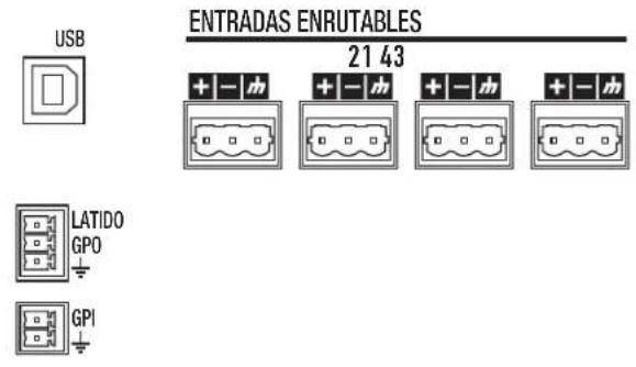 QSC CXD4.2 - Nonectar las entradas de audio - 1