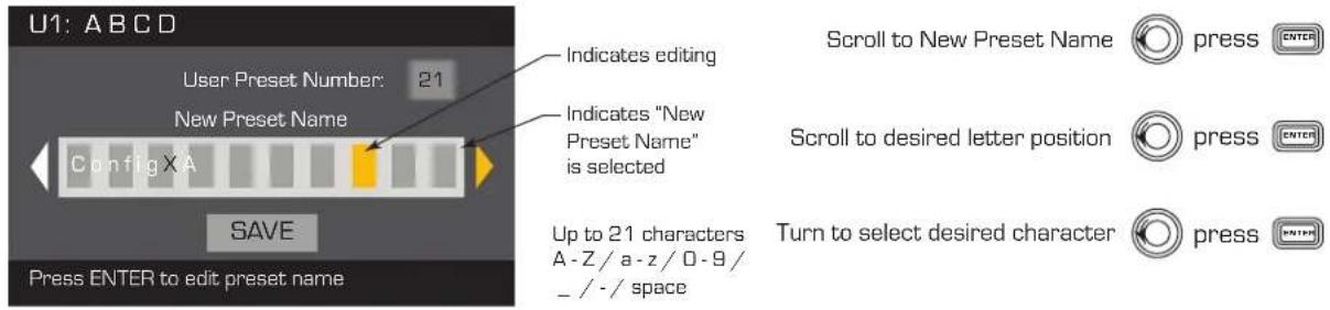 QSC CXD4.3 - Step 2 - Name the Preset - 1