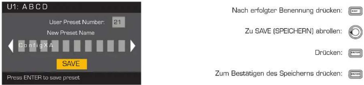 QSC CXD4.3 - Schritt 3 - Voreinstellung speichern - 1
