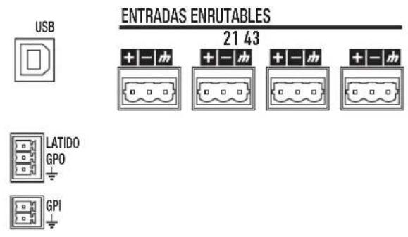 QSC CXD4.3 - Nonectar las entradas de audio - 1