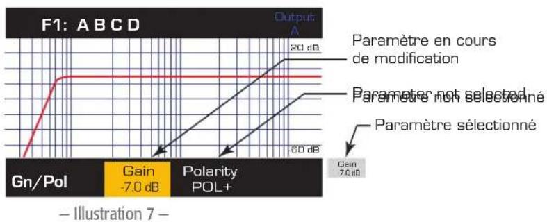 QSC CXD4.3 - Écrans de modification des paramètres - 1