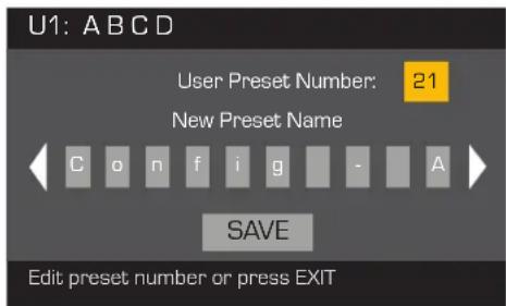 QSC CXD4.5 - Enregistrement du préréglage - 1