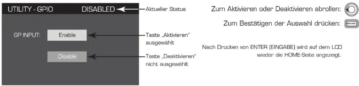 QSC CXD4.5 - Schritt 2 – GP-Eingangsfunktion aktivieren oder deaktivieren - 1