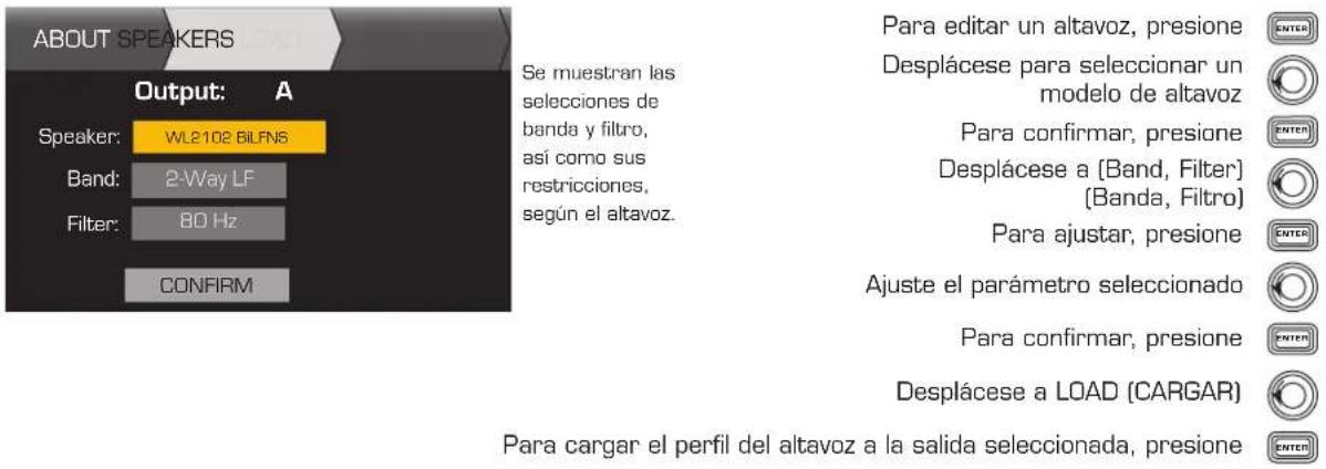 QSC CXD4.5 - Cargar el perfil del altavoz - 2