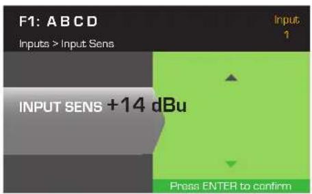 QSC CXD4.5 - Step 1 — Select Input Sensitivity - 1