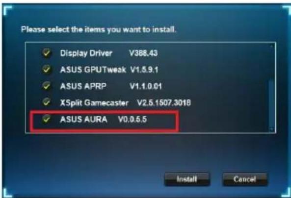 ASUS DUALGTX1660TIA6GEVO - Installer ASUS AURA sous Windows® 10/8.1/8/7 (versions 64 bits) - 2