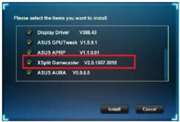 ASUS TUF3GTX16606GGAMING - Installing XSplit Gamecaster in Windows 10/8.1/8/7 (64-bit) - 2