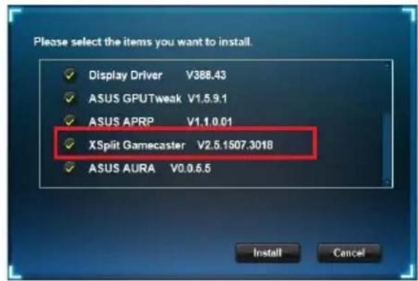 ASUS TUF3GTX16606GGAMING - Instalacja XSplit Gamecaster w systemie Windows® 10/8.1/8/7 (64 bitowym) - 2