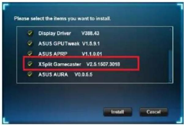 ASUS DUALGTX1050TIO4GV2 - Installing XSplit Gamecaster in Windows ^® 10 / 8.1 / 8 / 7 (64-bit) - 2