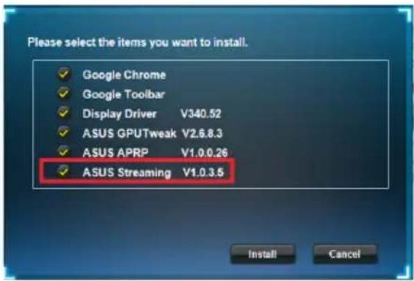 ASUS GT740DCSL2GD3 - W menu glowynm kliknij Install (Zainstaluj). - 2