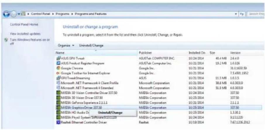 ASUS R72502GD5 - Uninstalling VGA drivers in Windows 8.1 / 8 / 7 Vista - 1