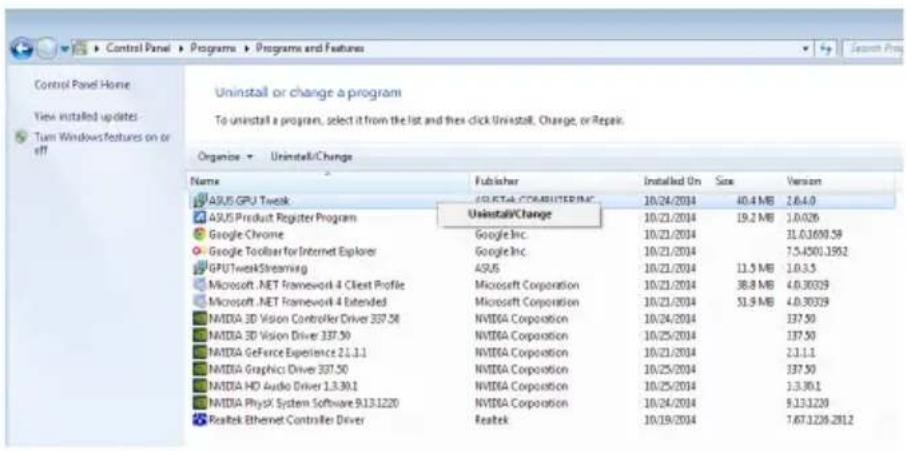 ASUS R72502GD5 - Removing ASUS GPU Tweak in Windows 8.1/8/7/Vista - 1