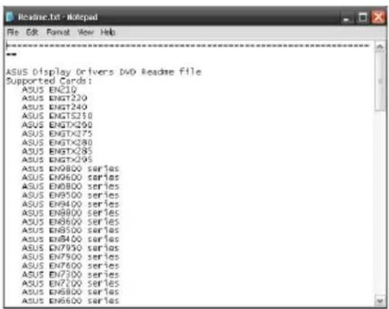 ASUS R72502GD5 - Zobrazení souboru readme - 2